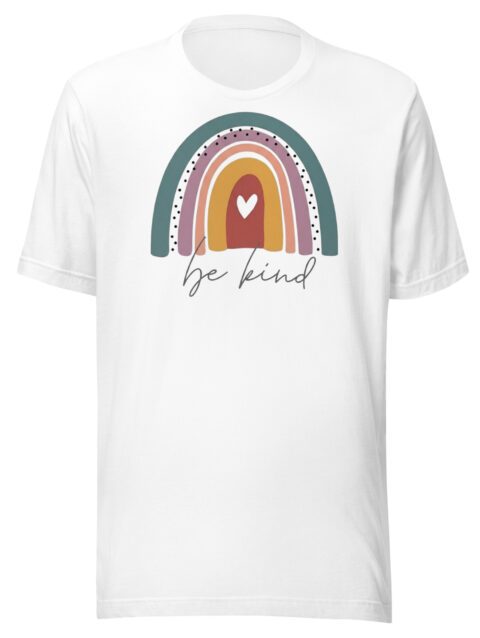 T-Shirt "Be Kind" Arc-en-Ciel